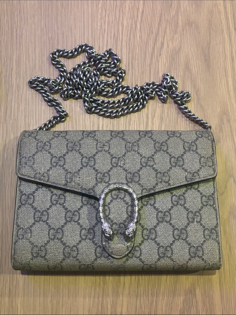 Gucci Dionysus Wallet on Chain Monogram Canvas